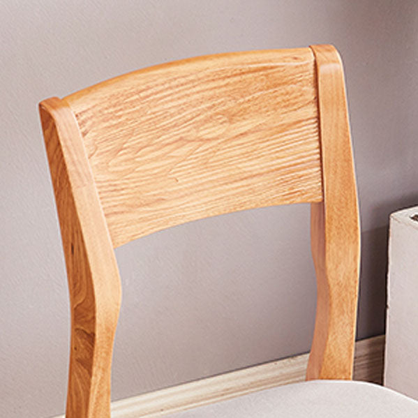 Silla lateral abierta moderna de madera de caucho Silla de comedor de madera con acabado mate