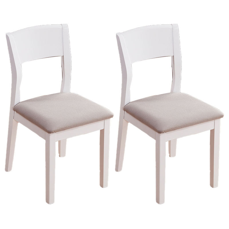 Silla lateral abierta moderna de madera de caucho Silla de comedor de madera con acabado mate