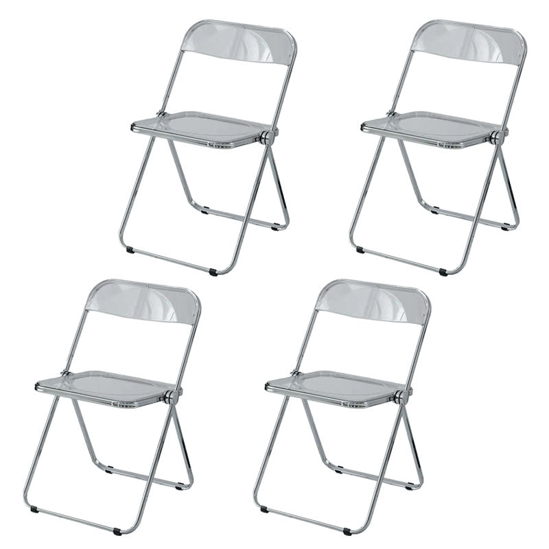 Silla lateral plegable de plástico de diseño industrial para uso doméstico Silla lateral de comedor con respaldo abierto