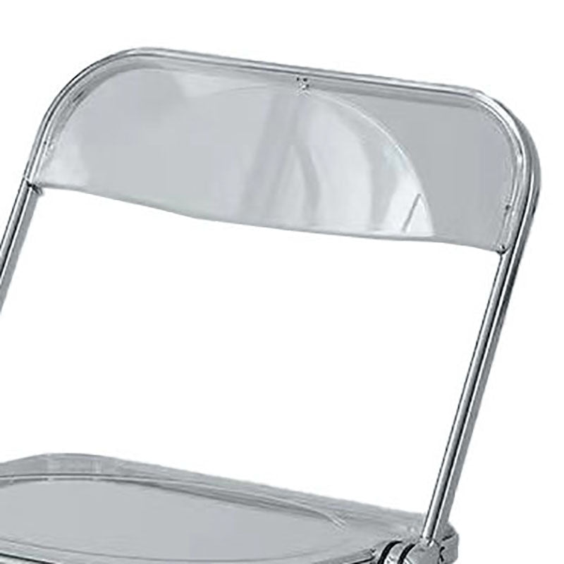 Silla lateral plegable de plástico de diseño industrial para uso doméstico Silla lateral de comedor con respaldo abierto