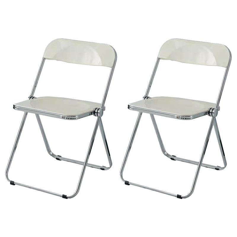 Silla lateral plegable de plástico de diseño industrial para uso doméstico Silla lateral de comedor con respaldo abierto