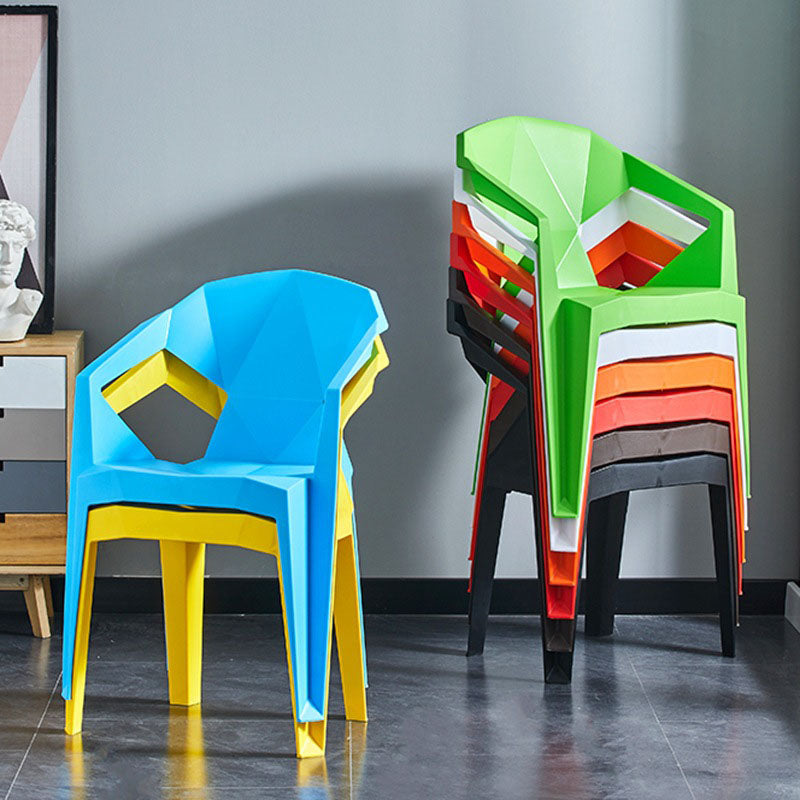Sillas apilables de estilo moderno, sillón de comedor con patas de plástico para cocina