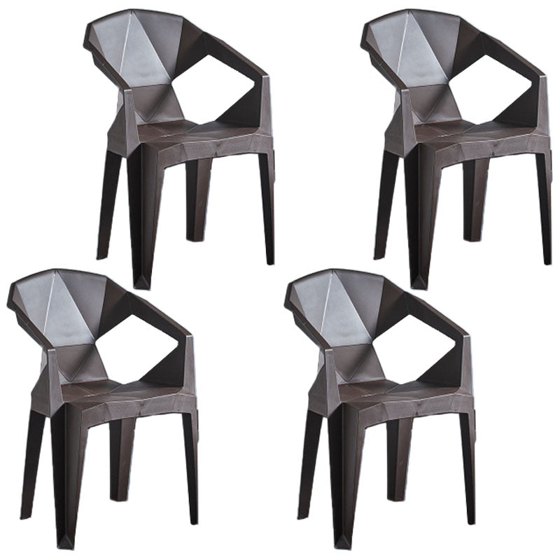 Moderne stijl stapelbare stoelen eetkamerstoel met plastic poten voor keuken