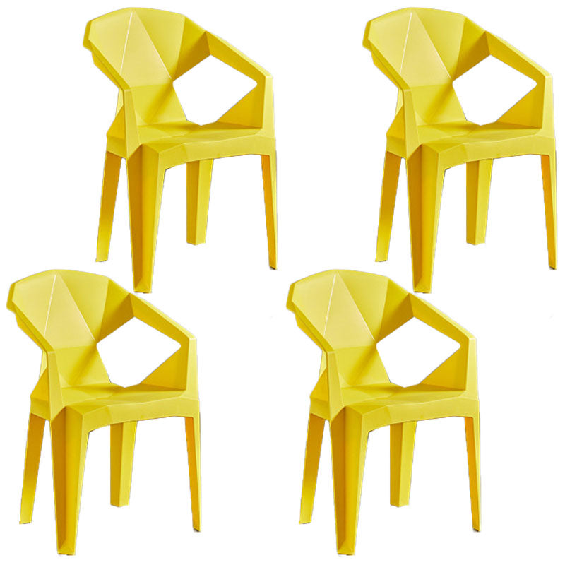 Sillas apilables de estilo moderno, sillón de comedor con patas de plástico para cocina