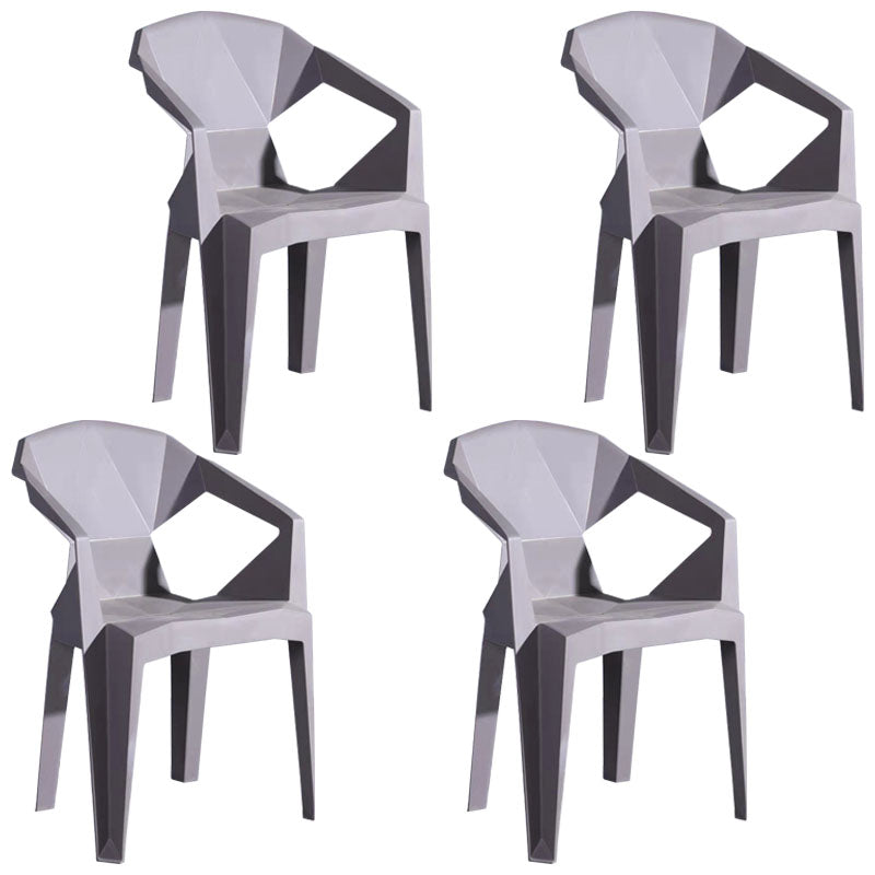 Moderne stijl stapelbare stoelen eetkamerstoel met plastic poten voor keuken