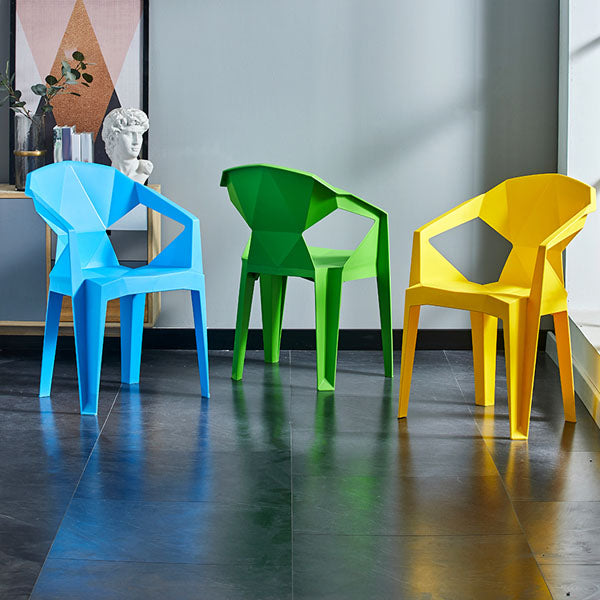 Sillas apilables de estilo moderno, sillón de comedor con patas de plástico para cocina
