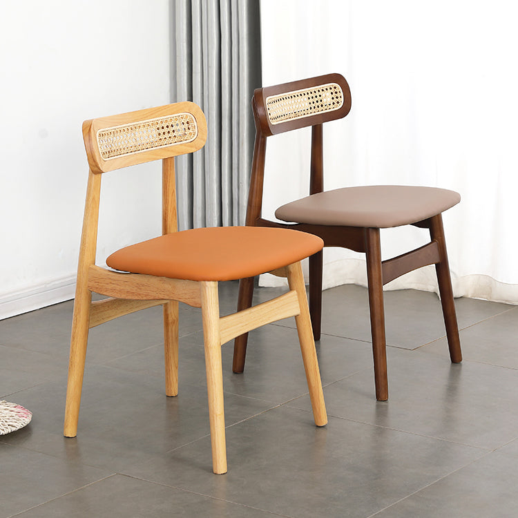 Silla lateral de madera tradicional para comedor, cocina, silla con respaldo abierto