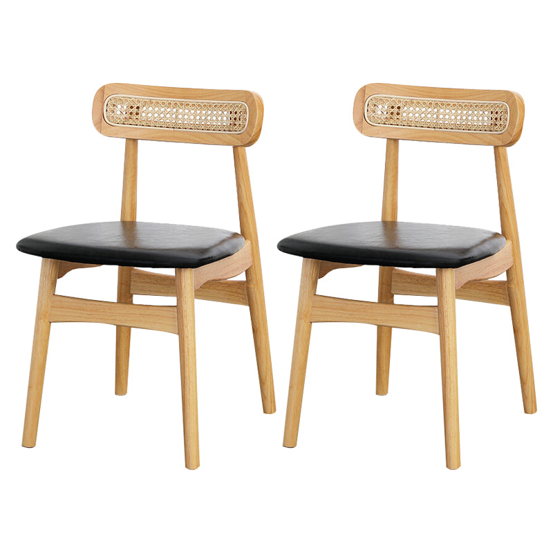Silla lateral de madera tradicional para comedor, cocina, silla con respaldo abierto