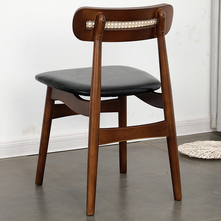 Silla lateral de madera tradicional para comedor, cocina, silla con respaldo abierto