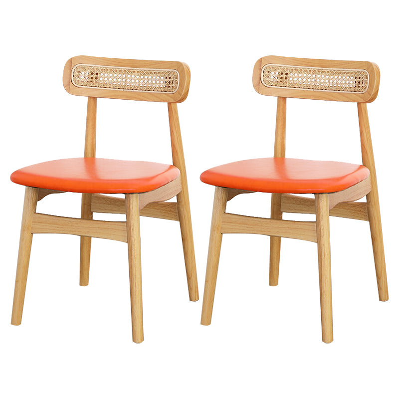 Silla lateral de madera tradicional para comedor, cocina, silla con respaldo abierto