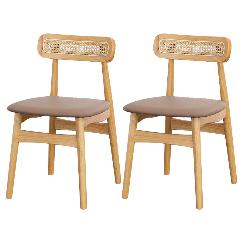 Silla lateral de madera tradicional para comedor, cocina, silla con respaldo abierto