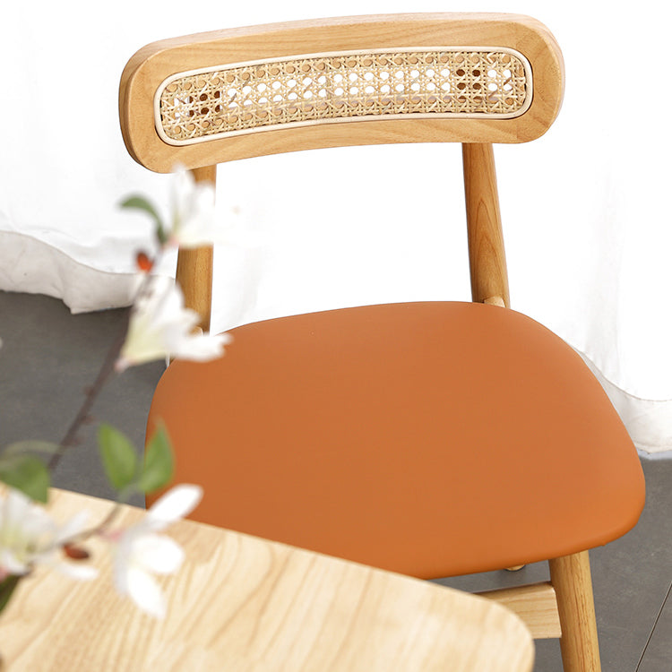Silla lateral de madera tradicional para comedor, cocina, silla con respaldo abierto