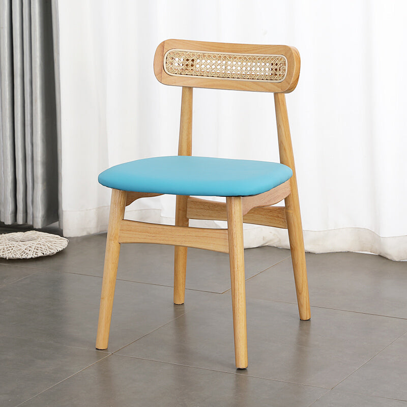 Silla lateral de madera tradicional para comedor, cocina, silla con respaldo abierto
