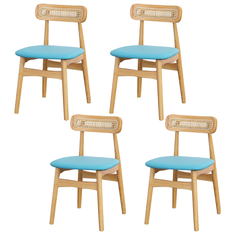 Silla lateral de madera tradicional para comedor, cocina, silla con respaldo abierto