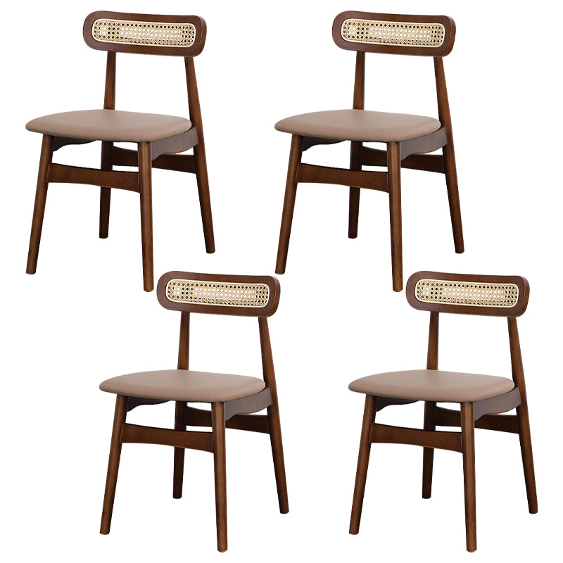 Silla lateral de madera tradicional para comedor, cocina, silla con respaldo abierto