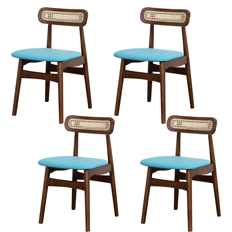 Silla lateral de madera tradicional para comedor, cocina, silla con respaldo abierto
