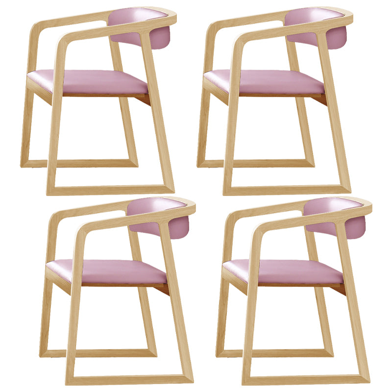 Silla escandinava de madera para comedor, cocina, sillón con respaldo abierto