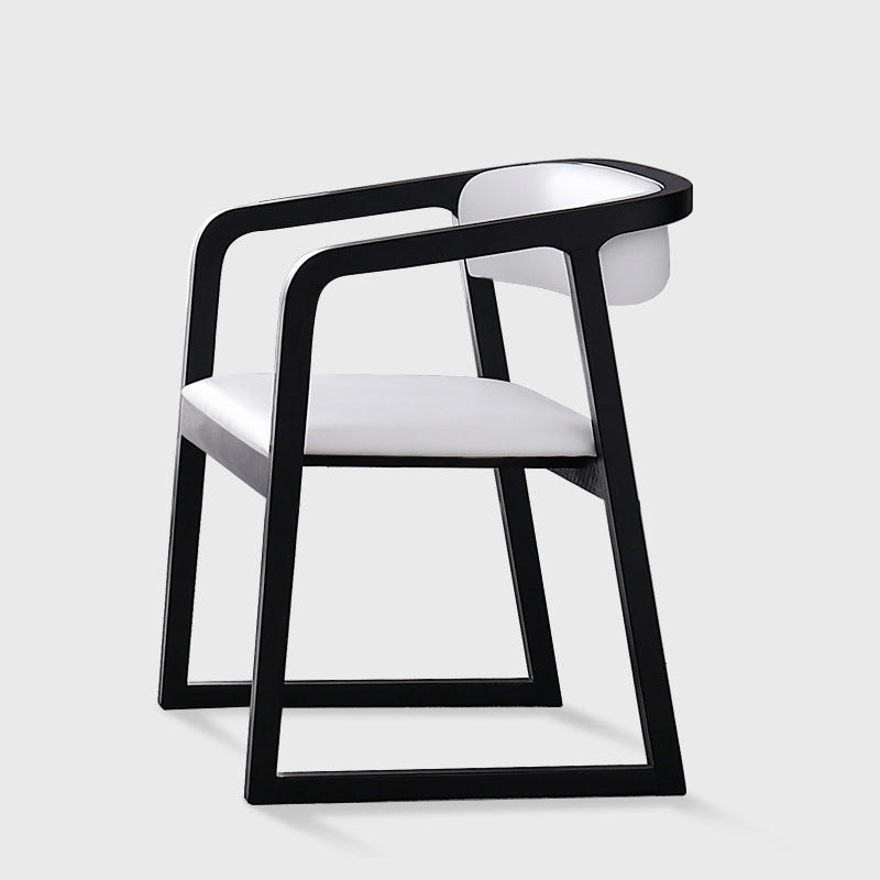 Scandinavische houten eetkamer keukenkamerstoel Fauteuil met open rugleuning