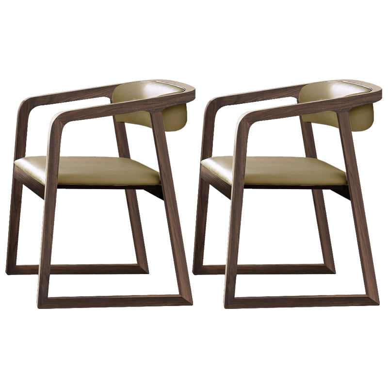 Silla escandinava de madera para comedor, cocina, sillón con respaldo abierto