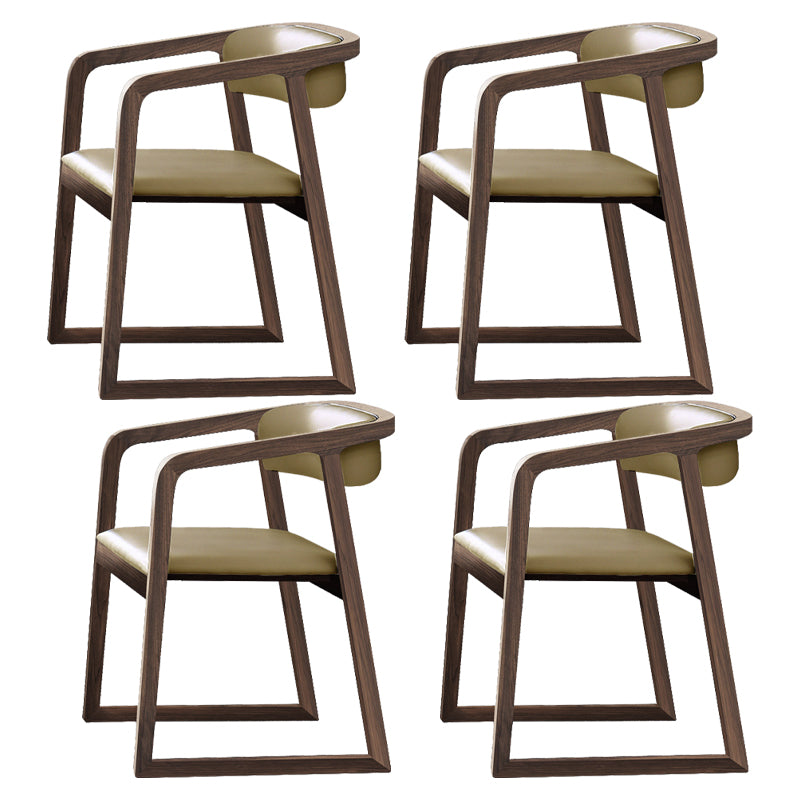 Silla escandinava de madera para comedor, cocina, sillón con respaldo abierto