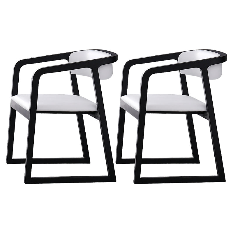 Silla escandinava de madera para comedor, cocina, sillón con respaldo abierto