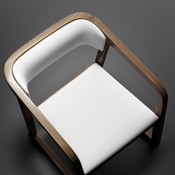 Silla escandinava de madera para comedor, cocina, sillón con respaldo abierto