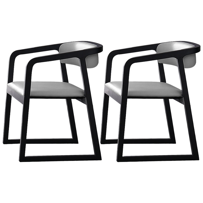 Silla escandinava de madera para comedor, cocina, sillón con respaldo abierto