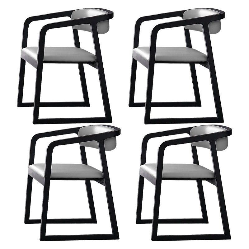 Silla escandinava de madera para comedor, cocina, sillón con respaldo abierto