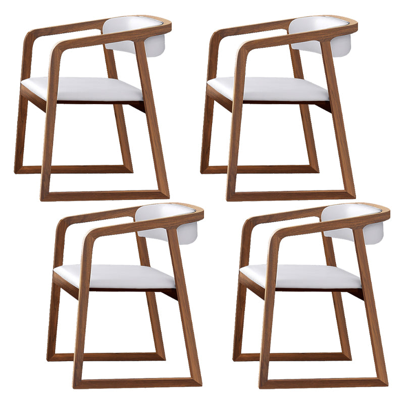 Silla escandinava de madera para comedor, cocina, sillón con respaldo abierto