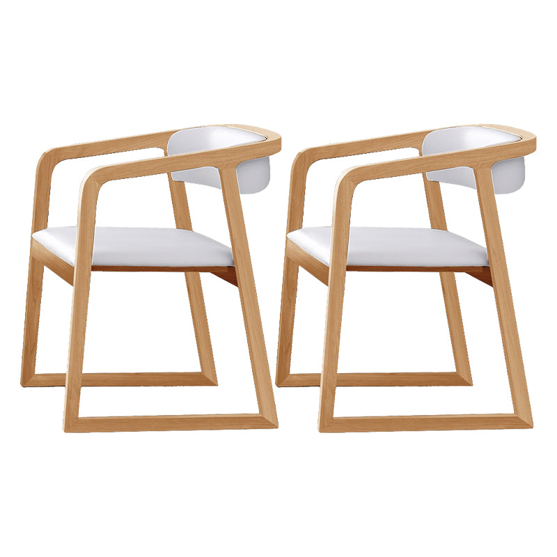 Silla escandinava de madera para comedor, cocina, sillón con respaldo abierto
