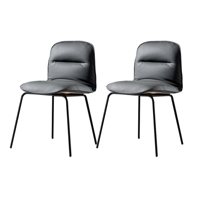 Silla de cocina de estilo moderno, sillas sin brazos con patas de metal