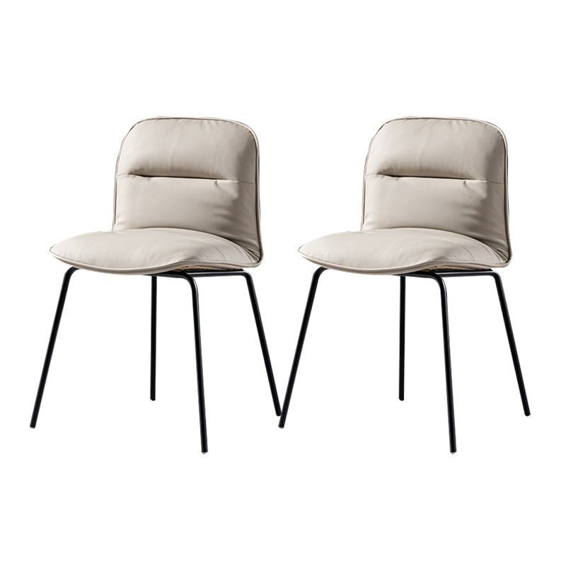 Silla de cocina de estilo moderno, sillas sin brazos con patas de metal
