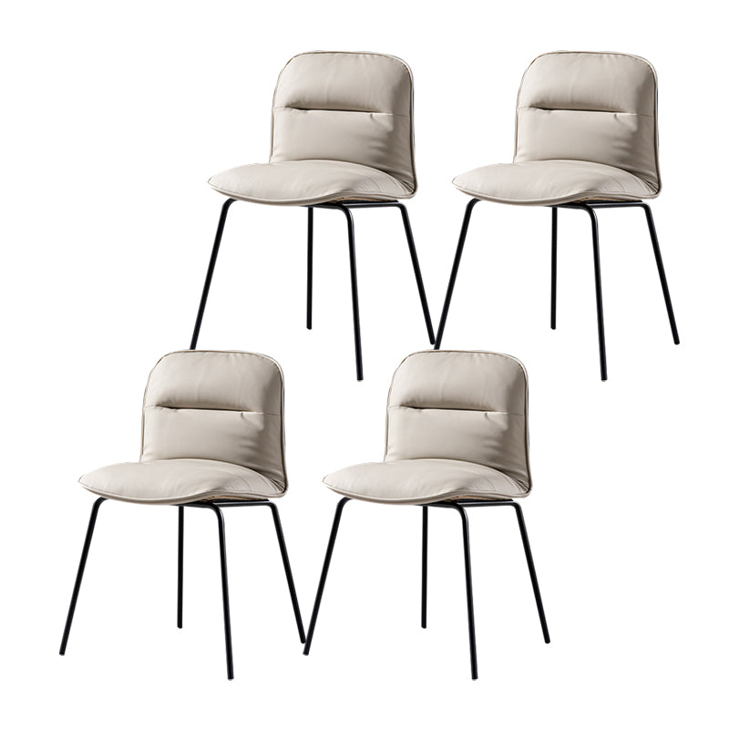 Silla de cocina de estilo moderno, sillas sin brazos con patas de metal