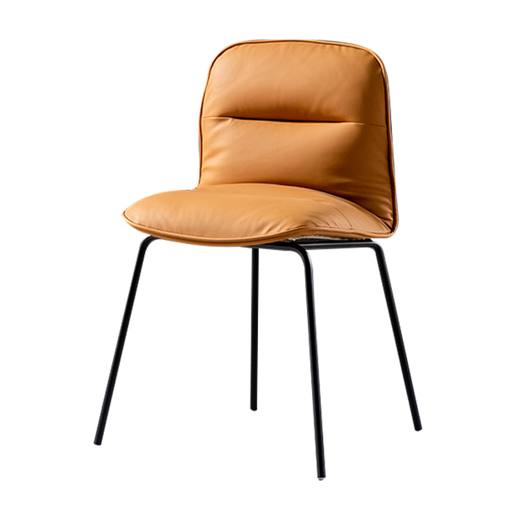 Moderne stijl keukenstoel eetkamerarmloze stoelen met metalen poten