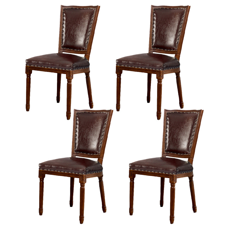 Comedor tradicional de madera, cocina, silla lateral, silla con respaldo abierto