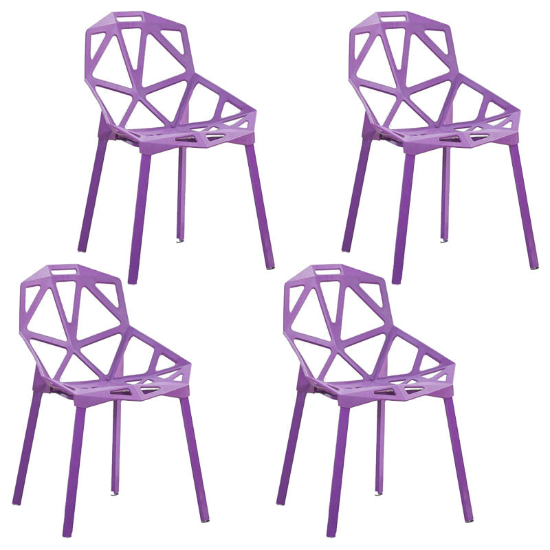 Moderne stijl stapelbare stoelen, eetkeuken, fauteuils met kunststof poten