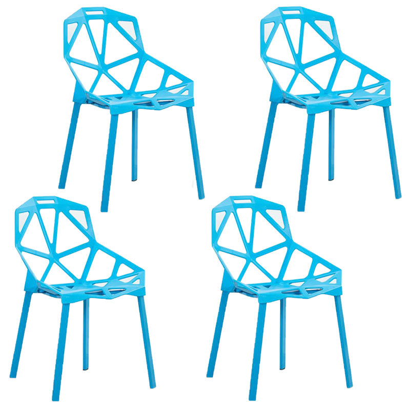 Moderne stijl stapelbare stoelen, eetkeuken, fauteuils met kunststof poten