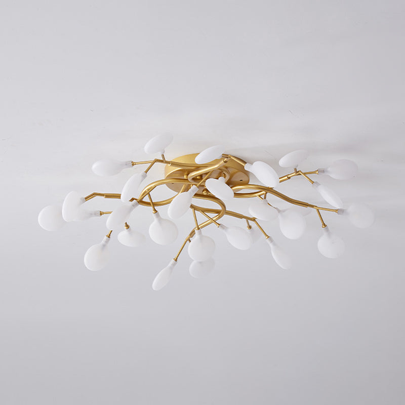 Luz de lámpara de rubor de rama contemporánea luces de montaje de lavado de metal para sala de estar