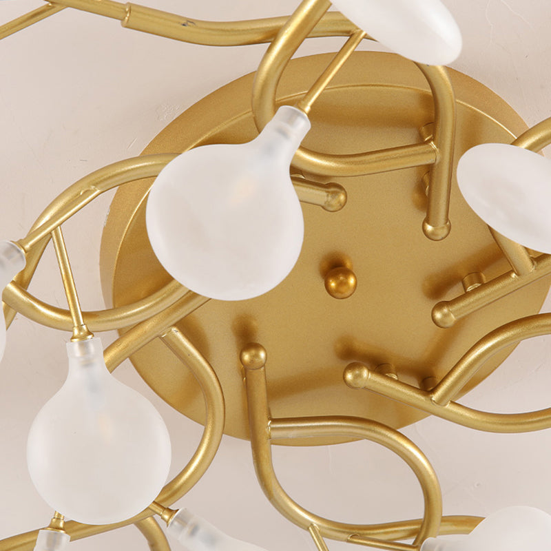 Luz de lámpara de rubor de rama contemporánea luces de montaje de lavado de metal para sala de estar