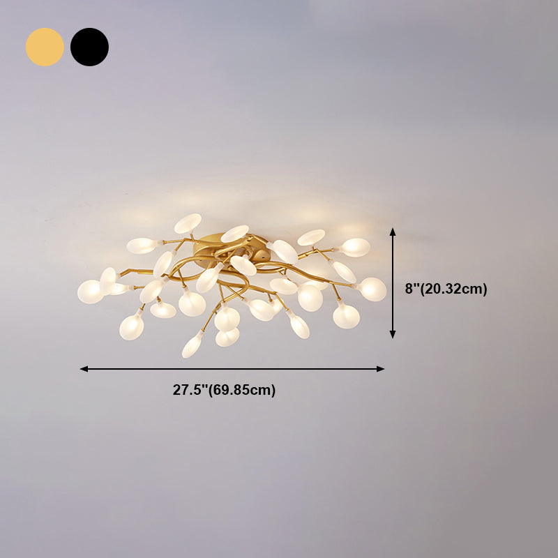 Luz de lámpara de rubor de rama contemporánea luces de montaje de lavado de metal para sala de estar