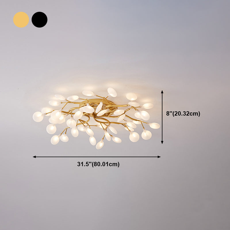 Luz de lámpara de rubor de rama contemporánea luces de montaje de lavado de metal para sala de estar