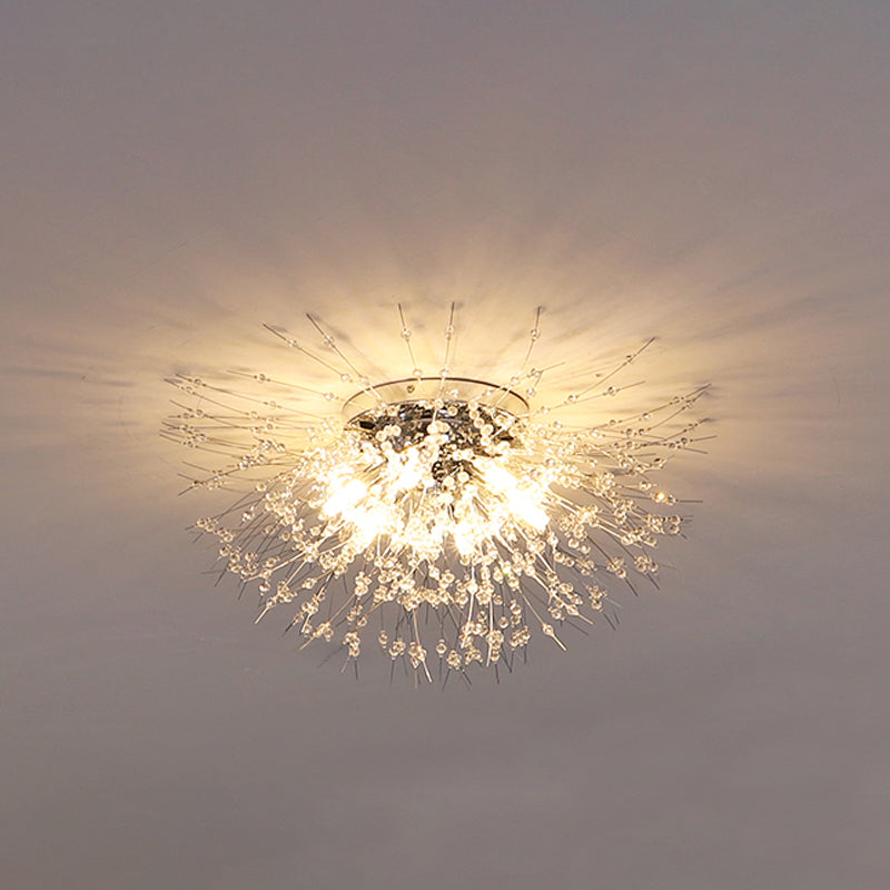 Luminaire de fleur contemporain Crystal Flush Mount Lights pour la chambre
