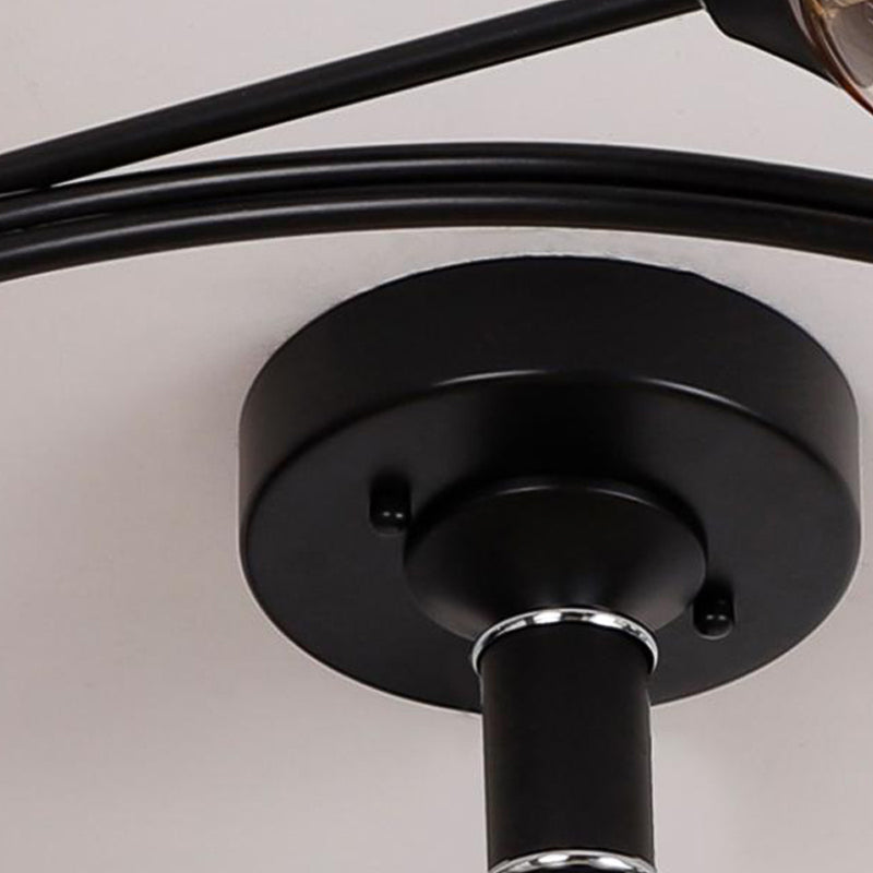 Globe contemporain Flush Lightture Glass Flush Mount Lamps en noir