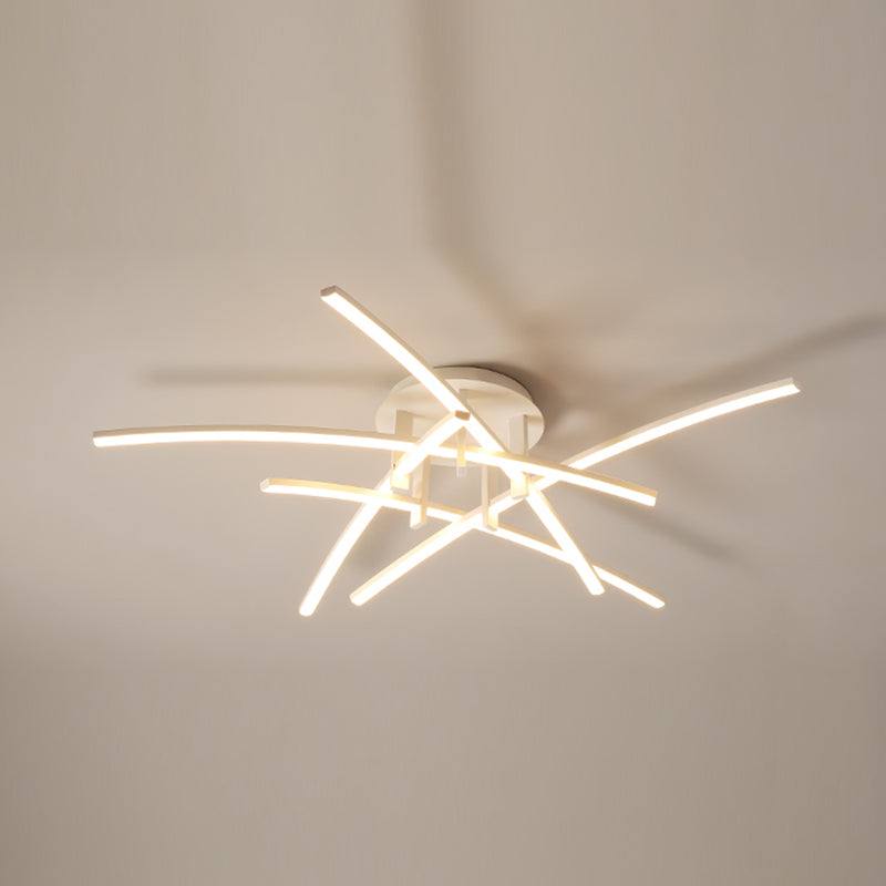 Style moderne linéaire plafonnier métal métal plafond multi-tête plafond pour restaurant