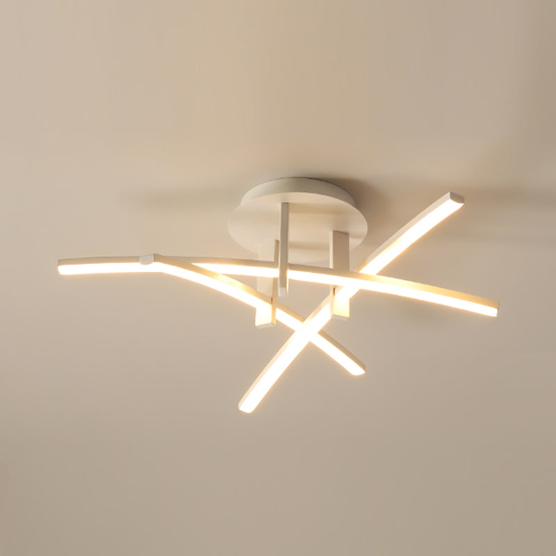 Style moderne linéaire plafonnier métal métal plafond multi-tête plafond pour restaurant