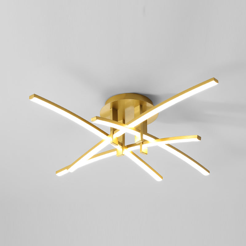 Style moderne linéaire plafonnier métal métal plafond multi-tête plafond pour restaurant