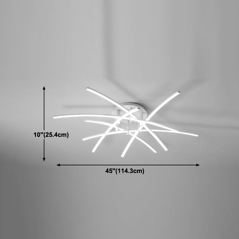 Style moderne linéaire plafonnier métal métal plafond multi-tête plafond pour restaurant