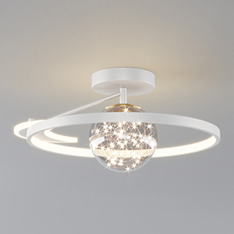 Plafond de cercle en métal plafond de style simplicité de style plafond LED