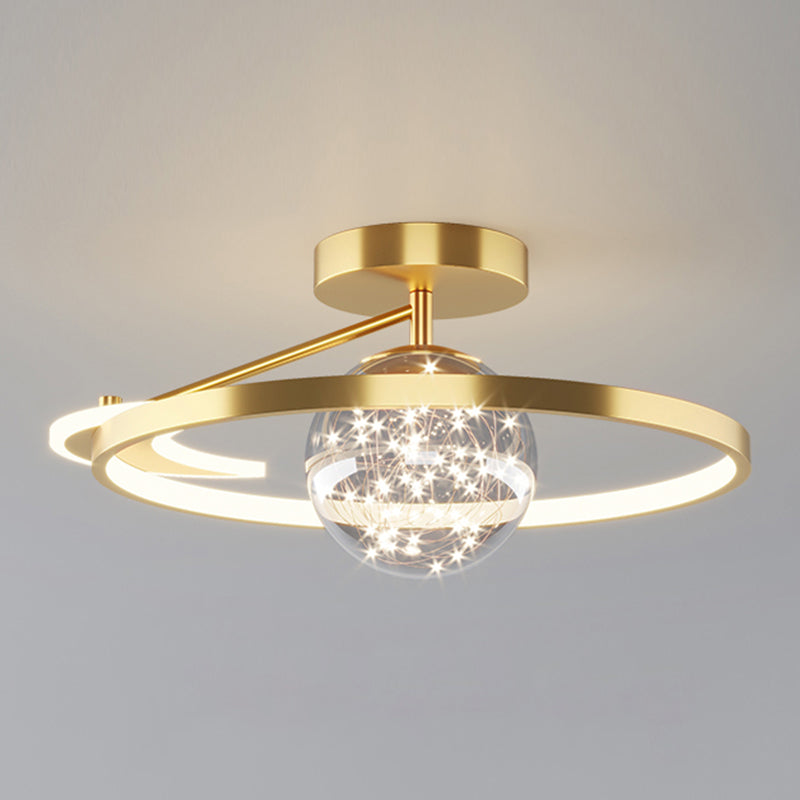 Plafond de cercle en métal plafond de style simplicité de style plafond LED