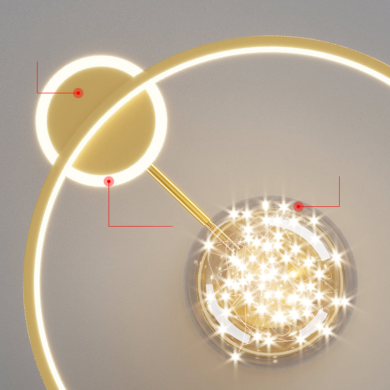 Luz de techo LED de estilo de techo de techo de círculo de metal